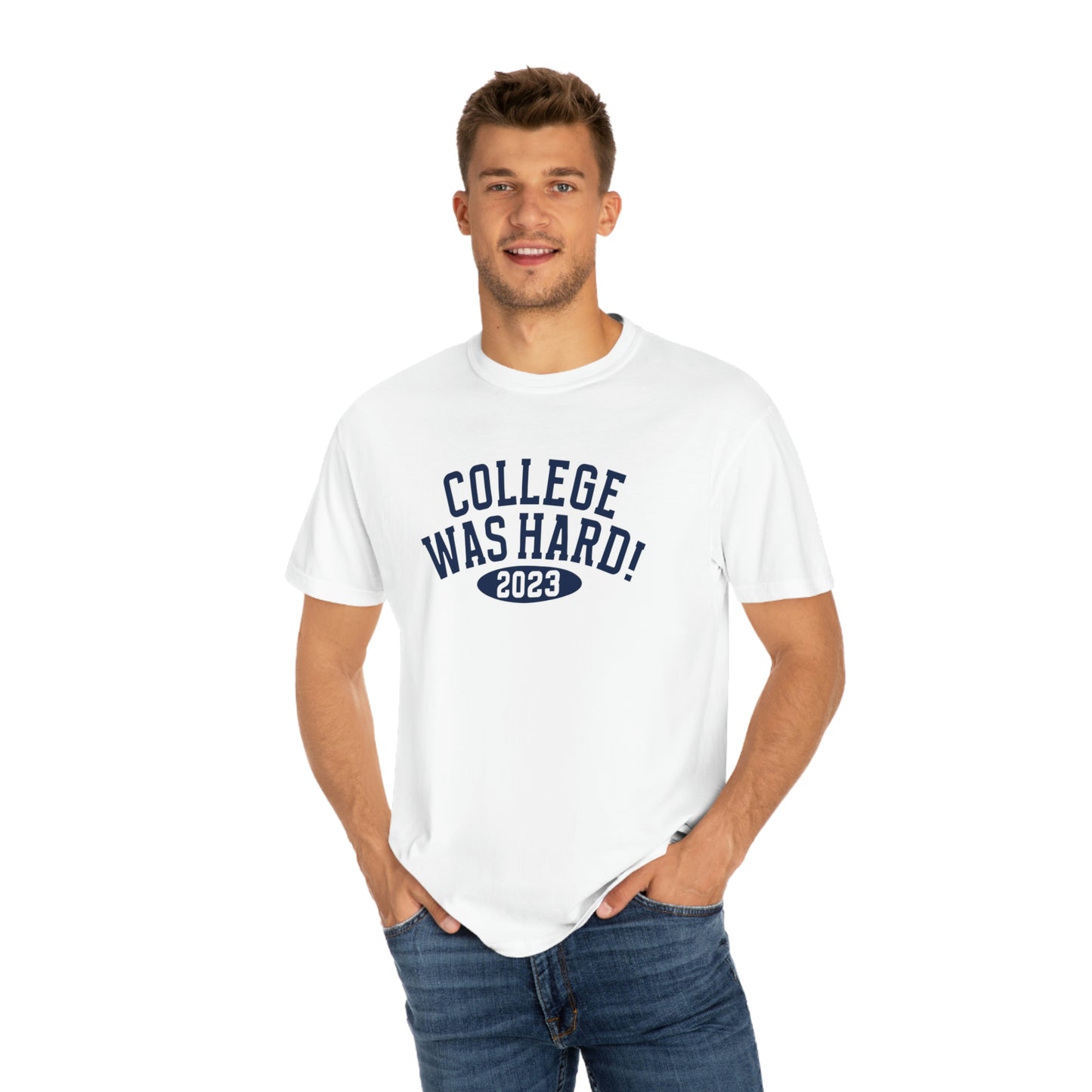 COLLEGE *WAS HARD white NorCal t-shirt