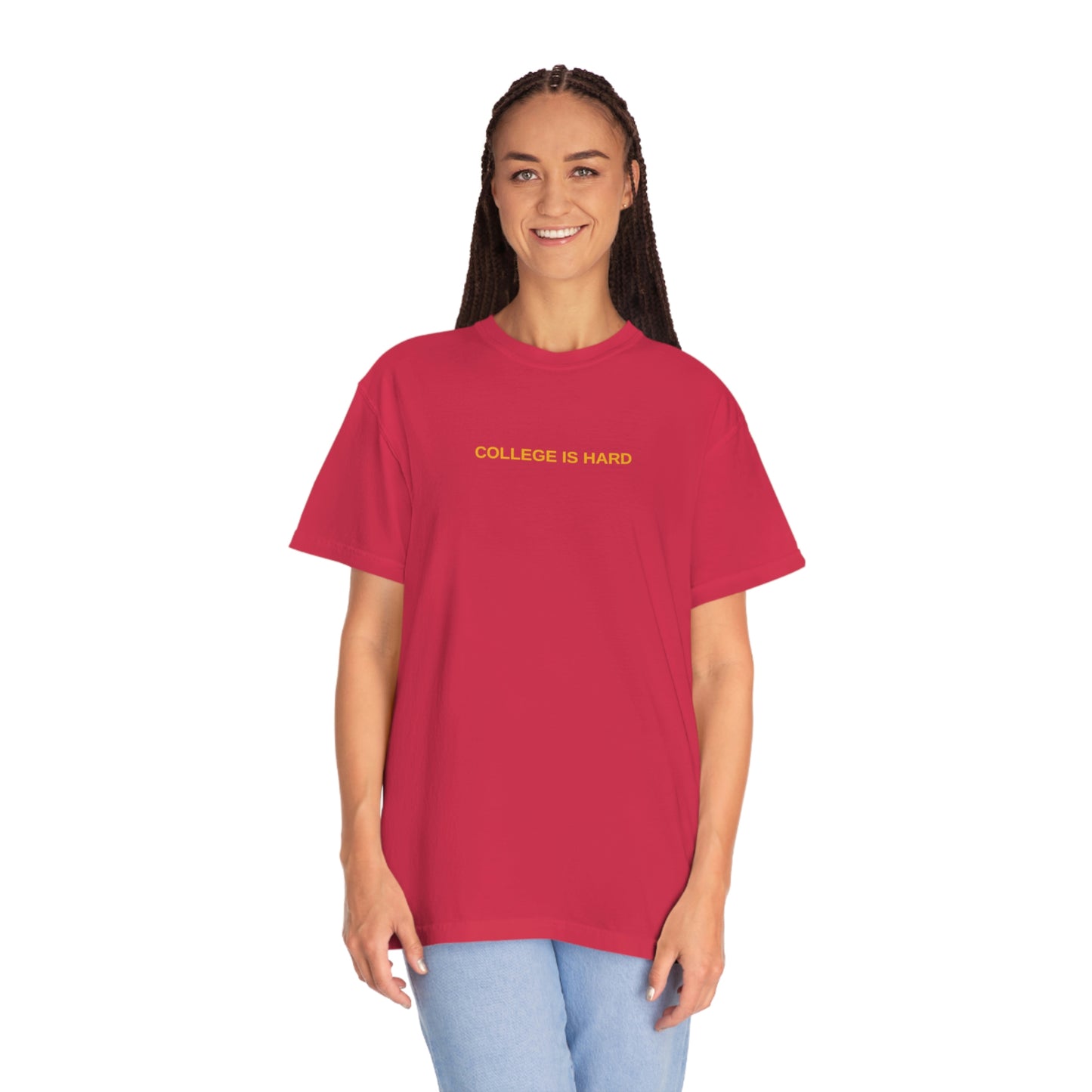 COLLEGE WAS HARD Red T-shirt